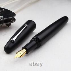 Wancher Dream Pen True-Ebonite Matt Black Silver Clip M Gold Nib Fountain Pen