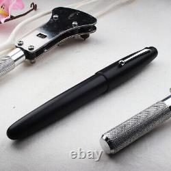 Wancher Dream Pen True-Ebonite Matt Black Silver Clip M Gold Nib Fountain Pen