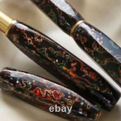 Wancher Japanese Lacquer Tsugaru Urushi & Shell Fountain Pen Black Nib/SS NWB