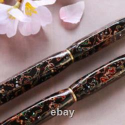 Wancher Japanese Lacquer Tsugaru Urushi & Shell Fountain Pen Black Nib/SS NWB