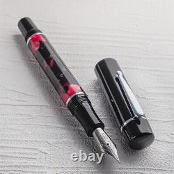 Wancher Original Stainless Steel Fountain Pen ZEN Red & Black Fine Nib NEW