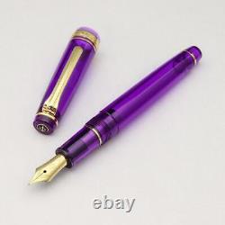 Wancher×Sailor Professional Gear Slim 14K Lavender Fountain Pen F Nib Japan New