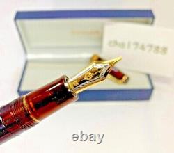 WancherxSailor Limited Fountain Pen Professional Gear Transparent Mocha Brown