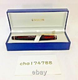 WancherxSailor Limited Fountain Pen Professional Gear Transparent Mocha Brown