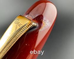 Warranted Lacquered Eyedropper Fountain Pen 14K Gold Fine Nib Serviced