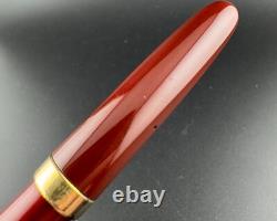 Warranted Lacquered Eyedropper Fountain Pen 14K Gold Fine Nib Serviced
