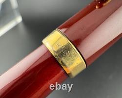 Warranted Lacquered Eyedropper Fountain Pen 14K Gold Fine Nib Serviced