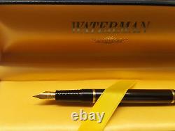 Waterman 18234-3 Black & Gold Fountain Pen Paris (New!)