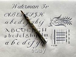 Waterman 3v Fountain Pen with 14k Gold Flexible Nib - F to BBB