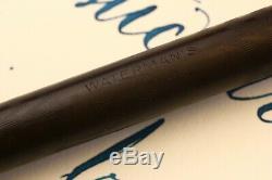 Waterman 52 Black Chased Hard Rubber Wet Noodle Flex F BBB (video!)