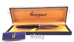 Waterman CARENE Fountain Pen Black Sterling Silver Cap 18K med nib