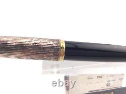 Waterman CARENE Fountain Pen Black Sterling Silver Cap 18K med nib