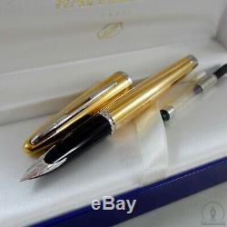 Waterman Carene Meridians Gold Plated PT Fountain Pen 18K-750 Medium Nib