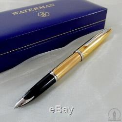 Waterman Carene Meridians Gold Plated PT Fountain Pen 18K-750 Medium Nib