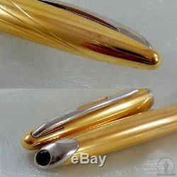 Waterman Carene Meridians Gold Plated PT Fountain Pen 18K-750 Medium Nib