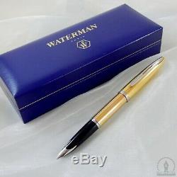 Waterman Carene Meridians Gold Plated PT Fountain Pen 18K-750 Medium Nib