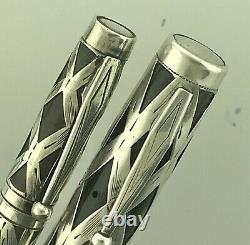 Waterman Deco c. 1934 Sterling 403 Fountain Pen & Pencil New Sac