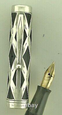 Waterman Deco c. 1934 Sterling 403 Fountain Pen & Pencil New Sac