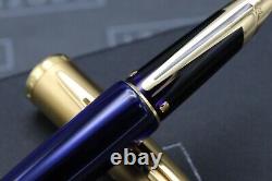 Waterman Edson Sapphire Blue Fountain Pen Oblique Broad Nib