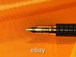 Waterman Exclusive Fountain Pen Black Lacquer 18K Gold Nib France