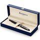 Waterman Expert Fountain Pen, Matte Black With Chrome Trim, Fine Nib With Blu