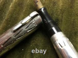 Waterman Lady Patricia Bay Leaf sterling overlay fountain pen