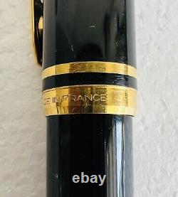 Waterman Le Man 100 Fountain Pen Black 18K Fine Gold Nib, Original Box RARE