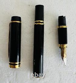 Waterman Le Man 100 Fountain Pen Black 18K Fine Gold Nib, Original Box RARE