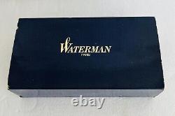 Waterman Le Man 100 Fountain Pen Black 18K Fine Gold Nib, Original Box RARE