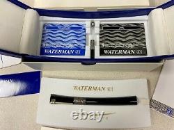 Waterman Serenite Fountain Pen Black 18Kt Gold Medium Point New in Box