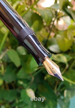 Woodex Mega Ebonite Fountain Pen with 40mm nib unit including Schmidt 3 in 1 use