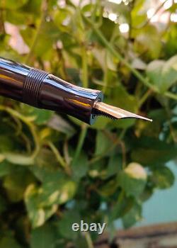 Woodex Mega Ebonite Fountain Pen with 40mm nib unit including Schmidt 3 in 1 use