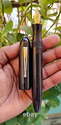 Woodex Mega Ebonite Fountain Pen with 40mm nib unit including Schmidt 3 in 1 use