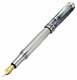 Xezo Handcrafted Maestro 925 Sterling Silver Black Mother Of Pearl Fountain Pen