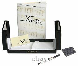 Xezo Maestro 925 Sterling Silver & White Mother of Pearl Fountain Pen, Fine Nib