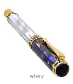 Xezo Maestro Handmade Mother of Pearl, Sea Shell Fine Fountain Pen, 18K Gold