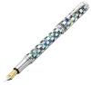 Xezo Maestro Jubilee Abalone/white Mop Extra Fine Fountain Pen, Chrome Plated