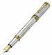 Xezo Maestro White Mother Of Pearl Fountain Pen, Fine Point. 18k Gold Plated