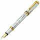 Xezo Maestro White Mother Of Pearl Fountain Pen, Medium Point. Limited Edition