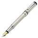 Xezo Tribune 925 Sterling Silver Med Fountain Pen, Platinum Plated. Handmade, Le