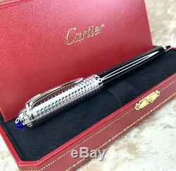 Authentique Cartier Fountain Pen Roadster Circulaire 18knib Withbox & Graine De Papier (mint)