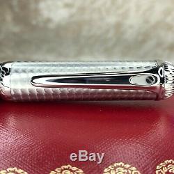 Authentique Cartier Fountain Pen Roadster Circulaire 18knib Withbox & Graine De Papier (mint)