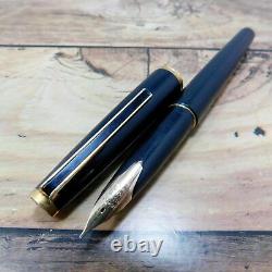 Bon! 1970's Pilot Custom Fountain Pen Vintage Black Gold 18k-750 Nib M Japon