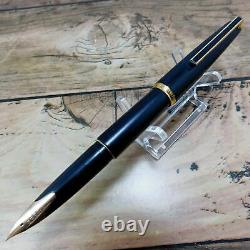 Bon! 1970's Pilot Custom Fountain Pen Vintage Black Gold 18k-750 Nib M Japon