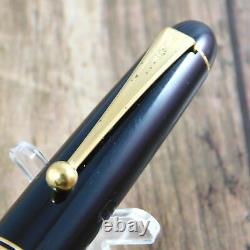 C'est Bien! Pilot Custom74 Funtain Pen Vinage Black Gold 14k-585 Nib F Japon