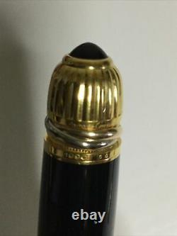 Cartier Pacha Marbre Laque Noir Et Plume De Fontaine Plaqué Or 18k Nib
