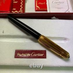 Cartier Stylo De Fontaine Pacha Ligne D'or Casquette Noir Nib Gold 18k