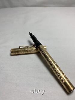 Éclipse Antique 14k Stylo De Fontaine Rempli D'or 14k