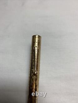 Éclipse Antique 14k Stylo De Fontaine Rempli D'or 14k