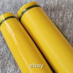 Ensemble de stylo-plume mandarin jaune pointe diamant des années 1930